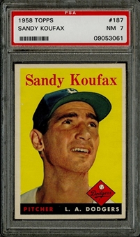 1958 Topps #187 Sandy Koufax - PSA NM 7